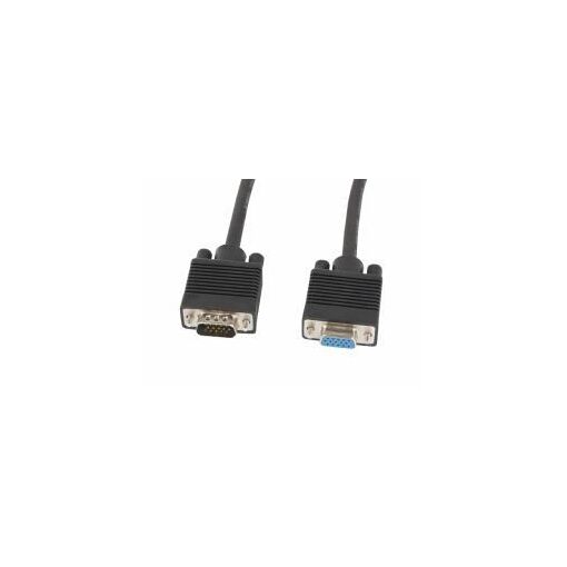 Câble VGA Lanberg de 1,8 m, mâle à femelle avec noyau en ferrite, noir