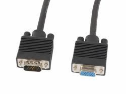 Lanberg 1.8m VGA Cable, Male to Female with Ferrite Core, Black