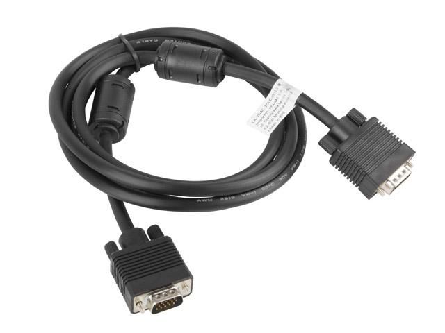 Lanberg VGA Male-Male Cable - Black, 1.8m