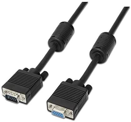 Cable AISENS de 3 metros con ferrita HD15 SVGA - Negro