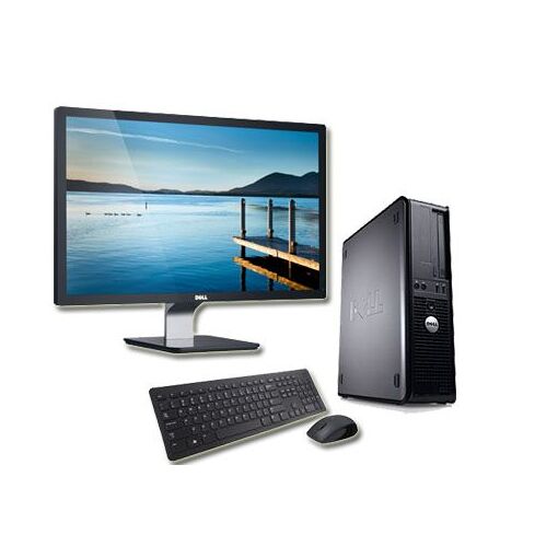 Dell Optiplex 780 Desktop + 22' Screen - Intel Core Duo E5300 / 2.60 GHz - 2GB RAM - 160GB HDD - DVD - Gigabit Ethernet - Windows 7 Professional