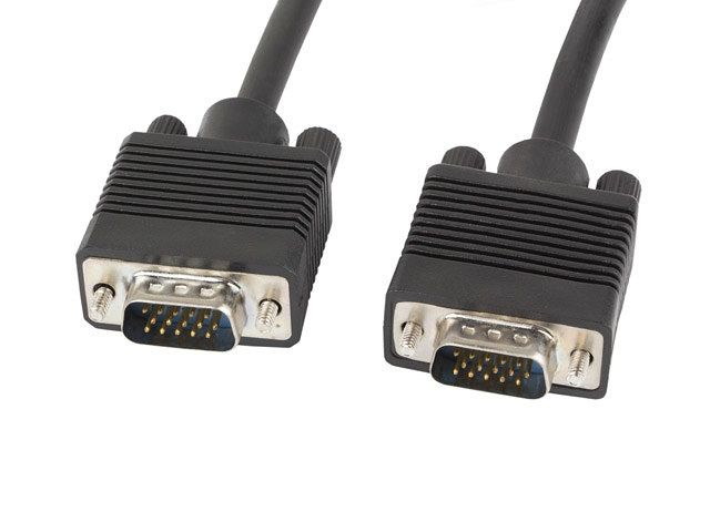 Lanberg VGA Male to Male Ferrite Cable, 15m, Black