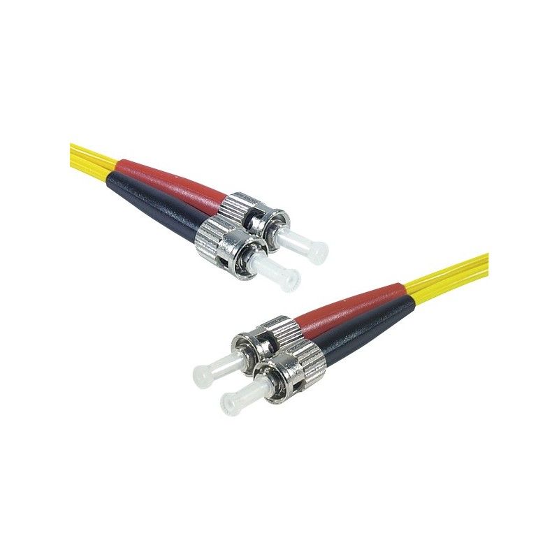 Exertis Connect SC/PC Single-Mode Fiber Optic Cable, 1m, 2mm, Duplex, 9/125 μm, ITU G.652.D/OS2, Halogen-Free, Yellow
