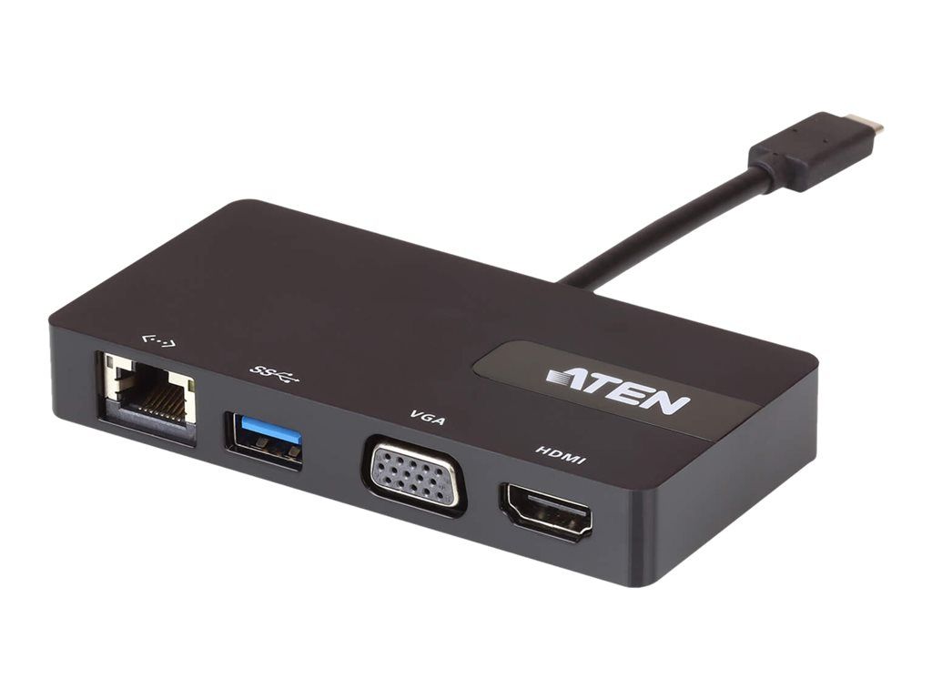 ATEN Mini-Dock with USB-C, VGA, HDMI, and 1GbE