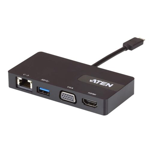 Docking station ATEN mini avec USB-C, VGA, HDMI et Ethernet 1 Gbit/s