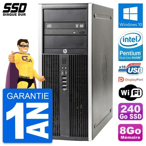 HP Elite 8300 Desktop PC - Intel Core i3-2100, 8GB RAM, 240GB SSD, Windows 10, WiFi