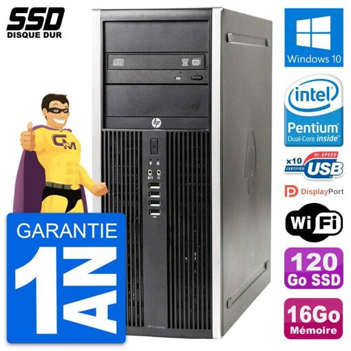 HP Elite 8300 Desktop PC - Intel Dual-Core G630, 16GB RAM, 120GB SSD, Windows 10, Wifi