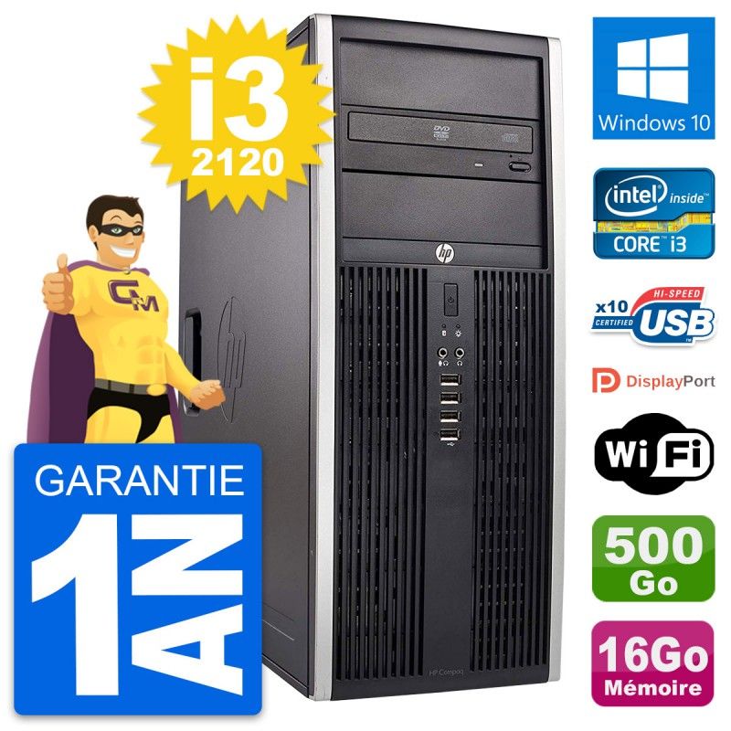 HP Elite 8300 Desktop PC - Intel Core i3, 16GB RAM, 500GB HDD, Windows 10
