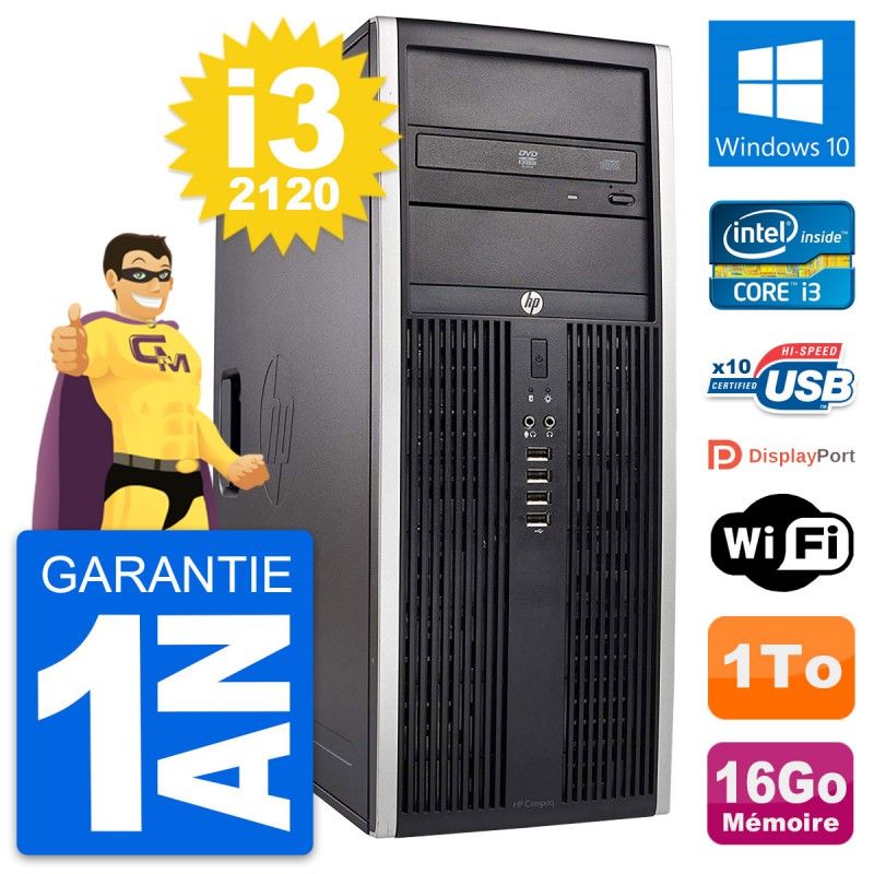 HP Elite 8300 PC - Intel Core i3, 16GB RAM, 1TB HDD, Windows 10, WiFi