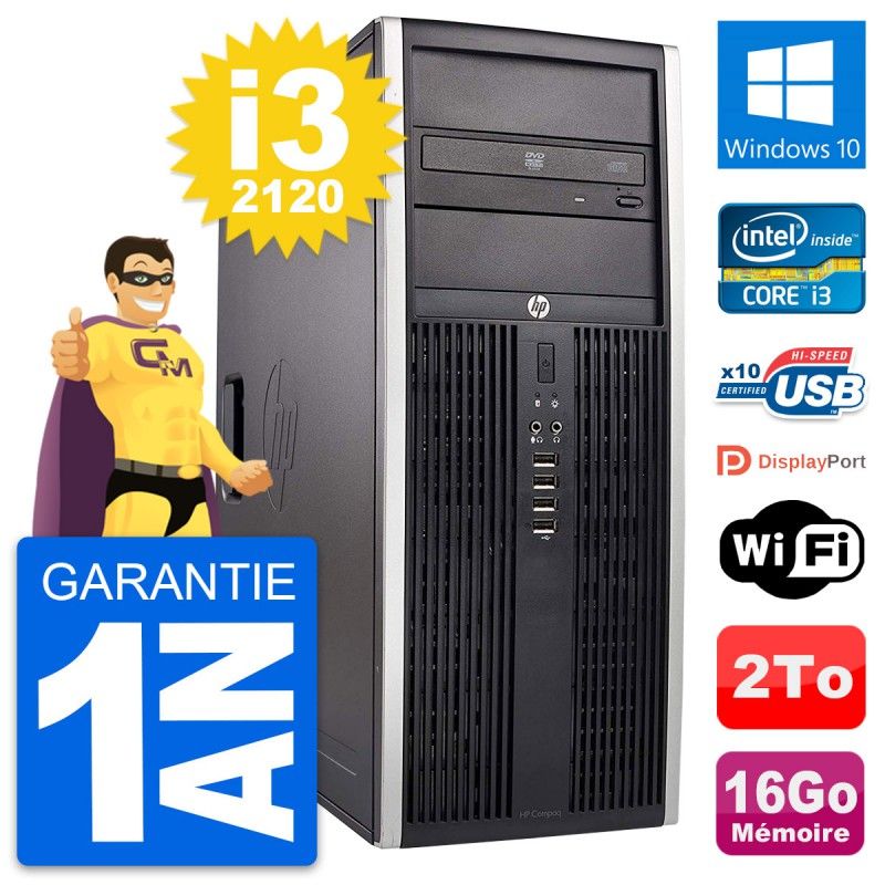 HP Elite 8300 PC - Intel Core i3, 16GB RAM, 2TB HDD, Windows 10