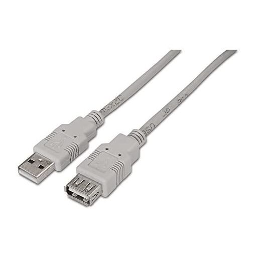 Câble USB 2.0 AISENS, type A/M/H, beige, 3 mètres