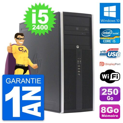 HP Elite 8300 Desktop PC - Intel Core i5, 8GB RAM, 250GB SSD, Windows 10