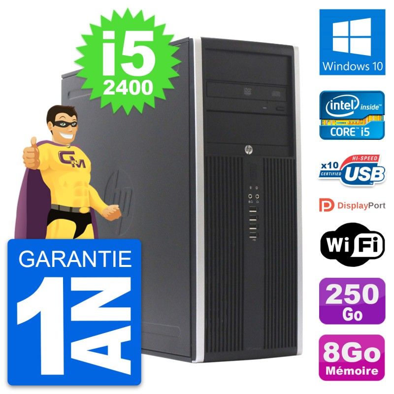 HP Elite 8300 Desktop PC - Intel Core i5, 8GB RAM, 250GB SSD, Windows 10