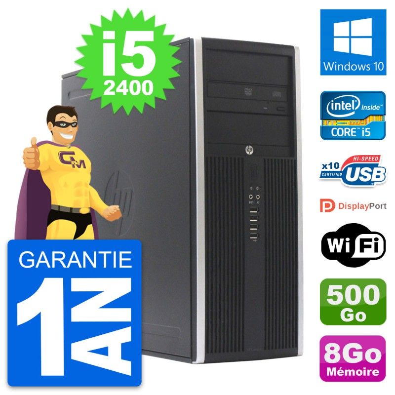 HP Elite 8300 Desktop PC - Intel Core i5, 8GB RAM, 500GB Hard Drive, Windows 10, WiFi