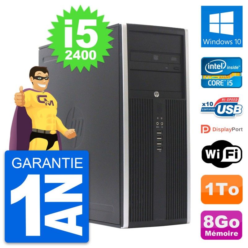 HP Elite 8300 Desktop PC - Intel Core i5, 8GB RAM, 1TB Hard Drive, Windows 10, WiFi