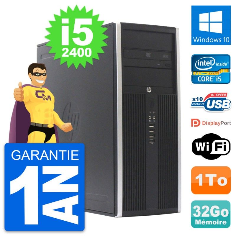 HP Elite 8300 Desktop PC - Intel Core i5, 32GB RAM, 1TB Hard Drive, Windows 10, WiFi
