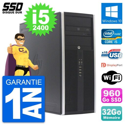 HP Elite 8300 Desktop PC - Intel Core i5, 32GB RAM, 960GB SSD, Windows 10, WiFi