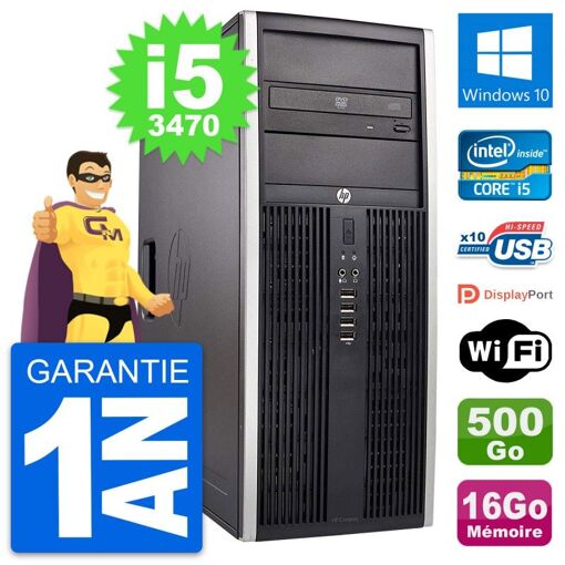 HP Elite 8300 Desktop PC - Intel Core i5, 16GB RAM, 500GB Hard Drive, Windows 10