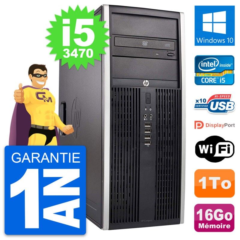HP Elite 8300 Desktop PC - Intel Core i5, 16GB RAM, 1TB HDD, Windows 10