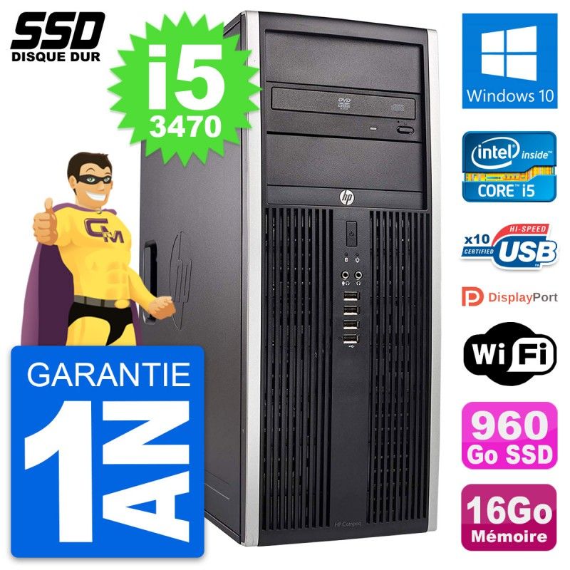 HP Elite 8300 PC - Intel Core i5, 16GB RAM, 960GB SSD, Windows 10