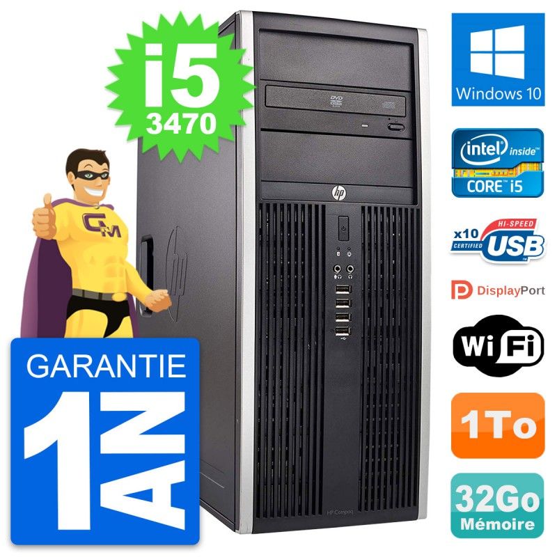 HP Elite 8300 Desktop PC - Intel Core i5, 32GB RAM, 1TB HDD, Windows 10