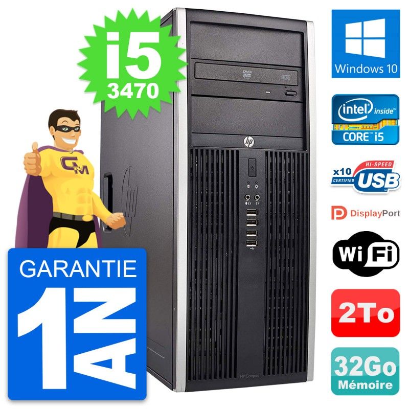 HP Elite 8300 Desktop PC - Intel Core i5, 32GB RAM, 2TB Storage, Windows 10