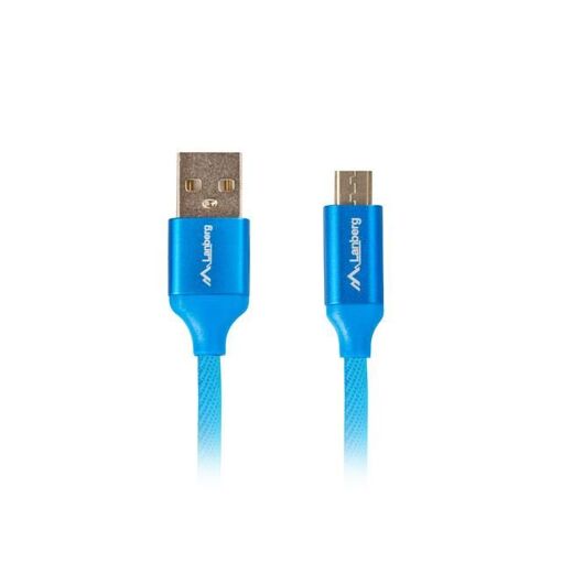 Cable USB Lanberg - AA a Micro USB QC 3.0, 1M, Azul