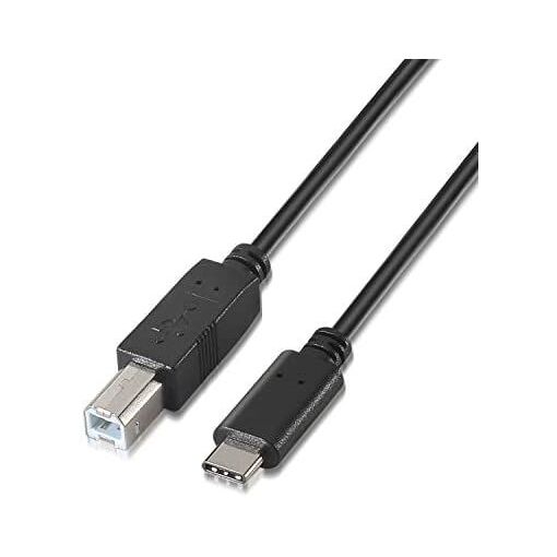 Câble d'imprimante AISENS USB 2.0 3A, type USB-C/MB/M, noir, 2m