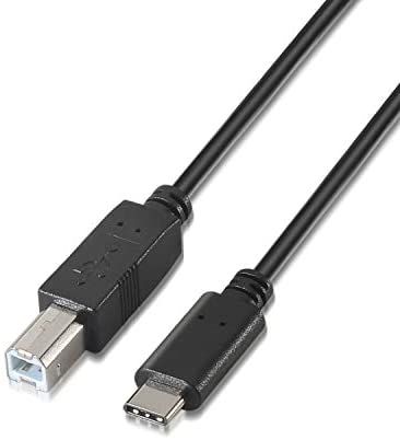 Câble d'imprimante AISENS USB 2.0 3A, type USB-C/MB/M, noir, 2m