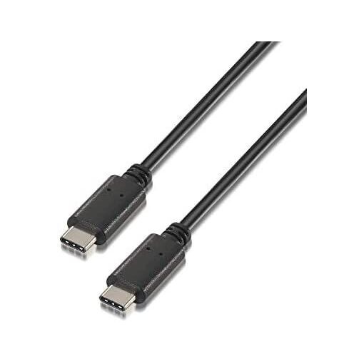 Câble USB-C vers USB-C AISENS 2.0A, Noir, 2m