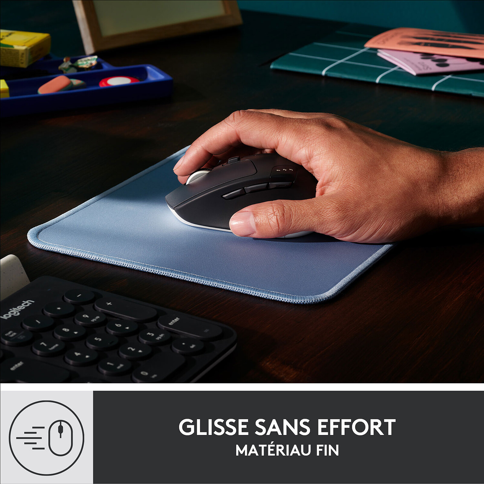 Logitech Mouse Pad Studio Series (Blue Grey)