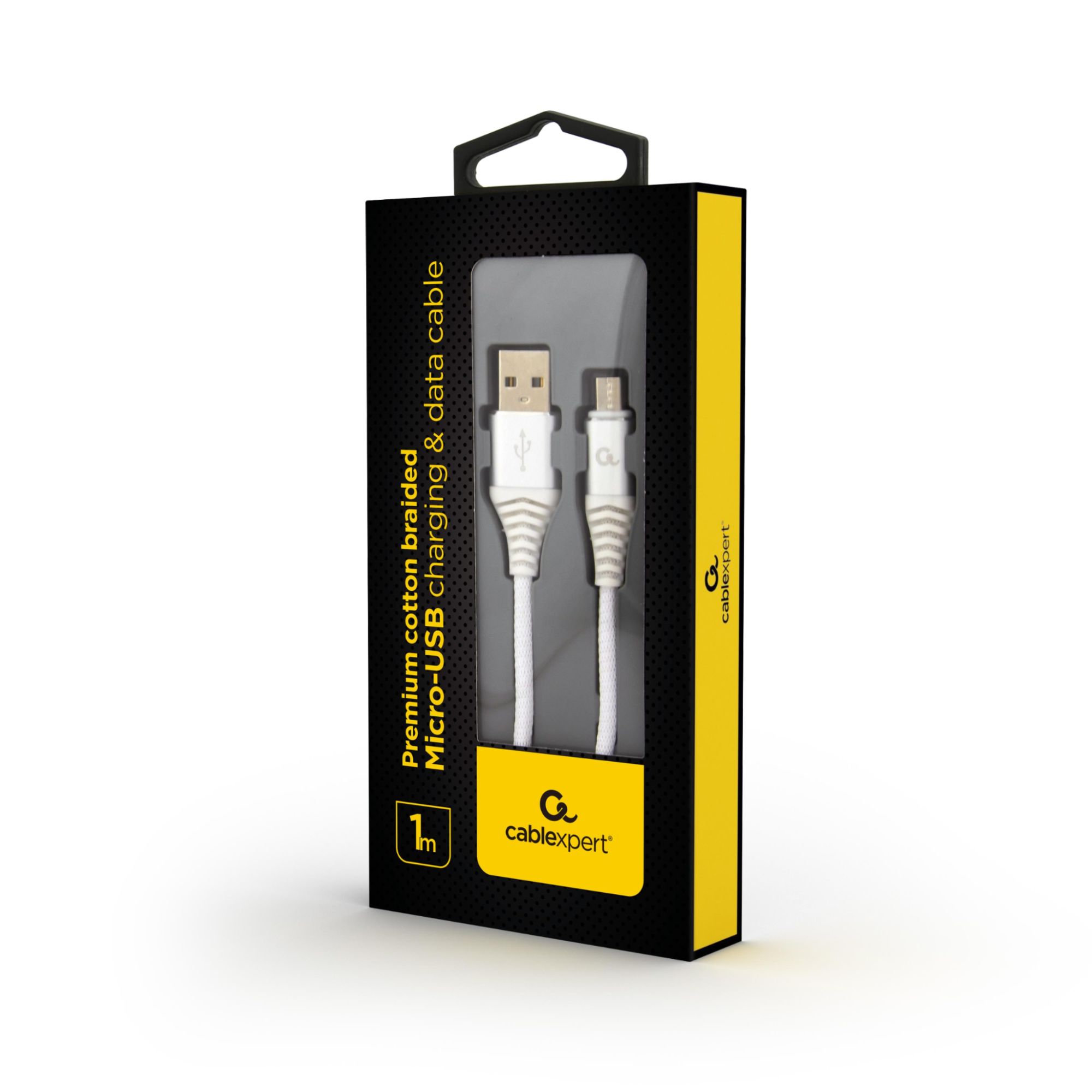 Gembird Micro-USB 2.0 Cable, 1m, Silver/White