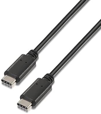 AISENS USB 2.0 3A Cable, USB-C/M to USB-C/M, Black, 3m