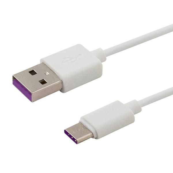 SAVIO USB Cable - Type-C 5A, 1m CL-126 White