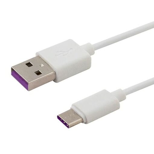 Câble USB SAVIO - Type-C 5A, 1m CL-126 Blanc