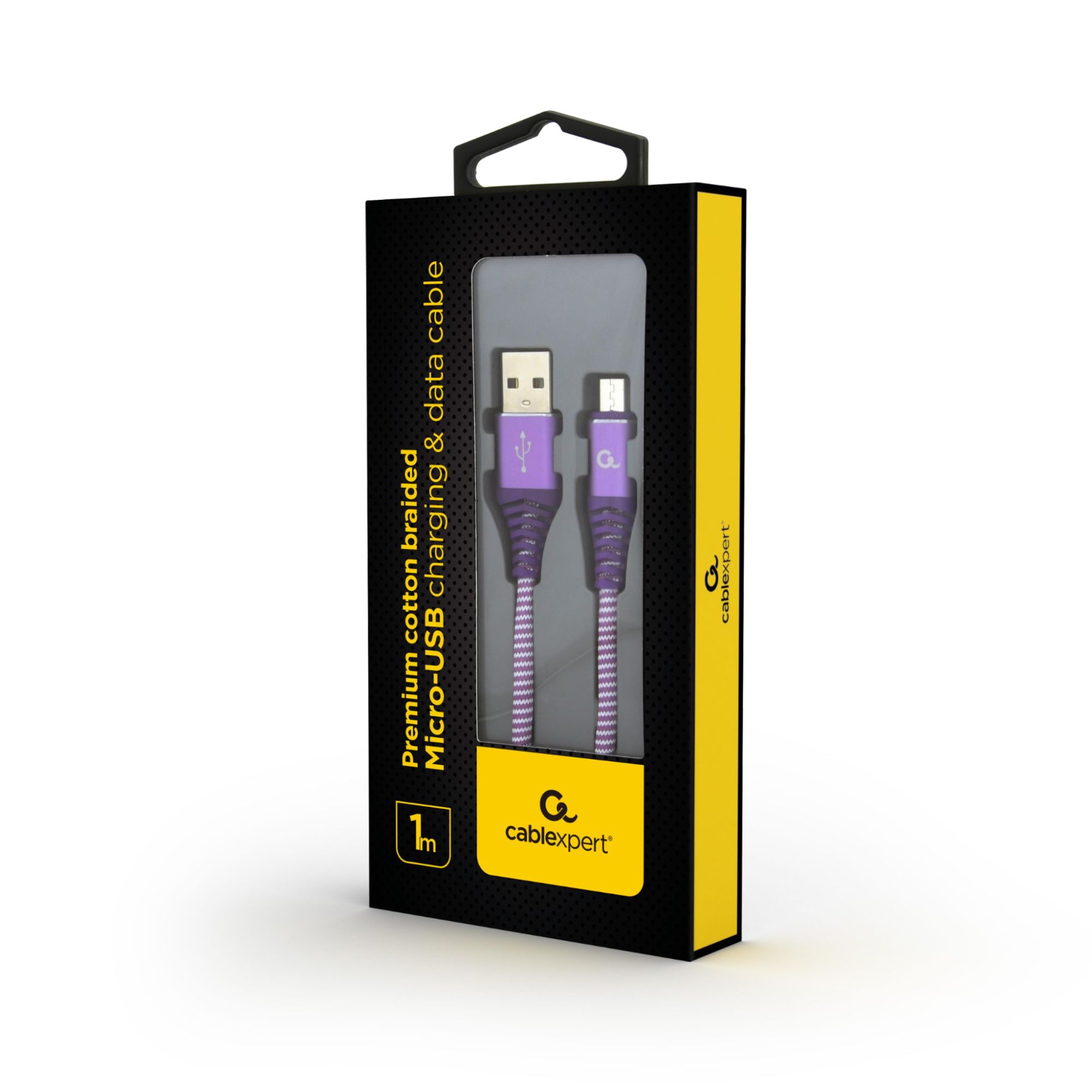 Gembird Micro-USB 2.0 Cable, 1m, Purple and White