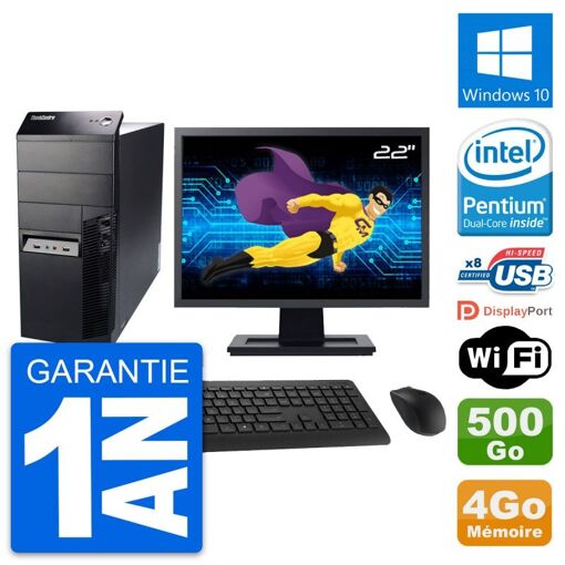 Lenovo M91p 22-inch All-in-One PC - Intel G630, 4GB RAM, 500GB HDD, Windows 10, WiFi