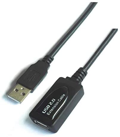 Cable de extensión AISENS de 5 m con amplificador, Negro