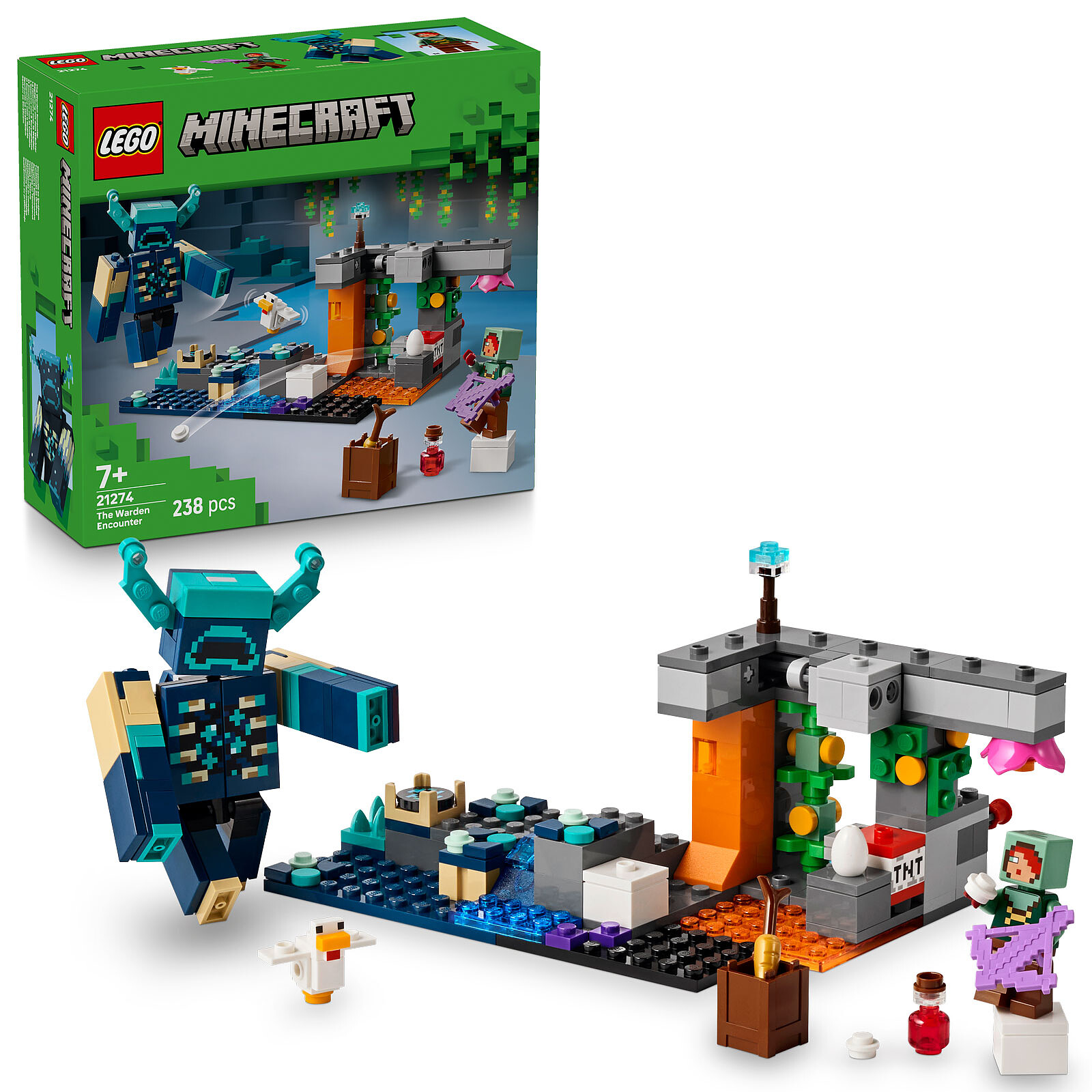 LEGO Minecraft 21274 Encounter With The Warden