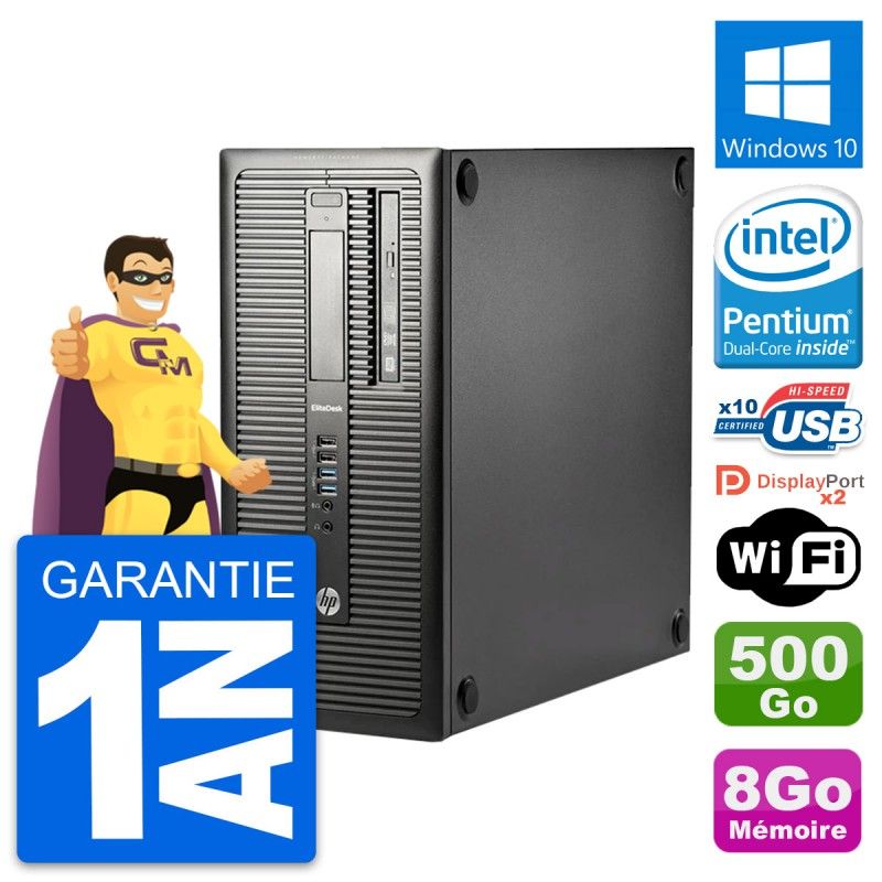 HP EliteDesk 800 G1 Desktop PC - Intel Core i3-4170, 8GB RAM, 500GB HDD, Windows 10, WiFi