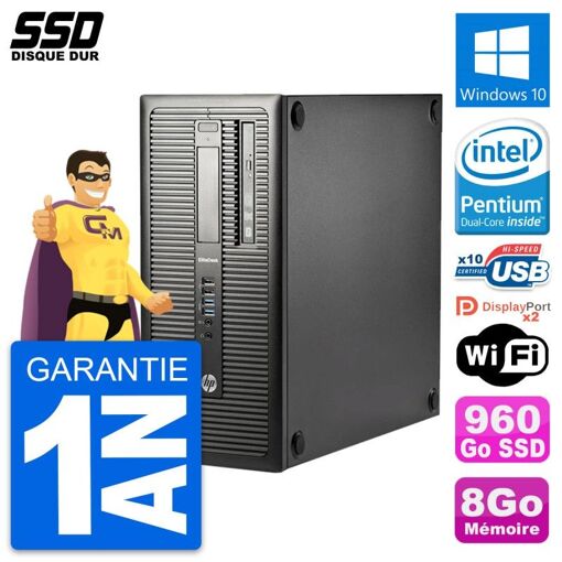HP EliteDesk 800 G1 Desktop PC - Intel Core i3-4170, 8GB RAM, 960GB SSD, Windows 10