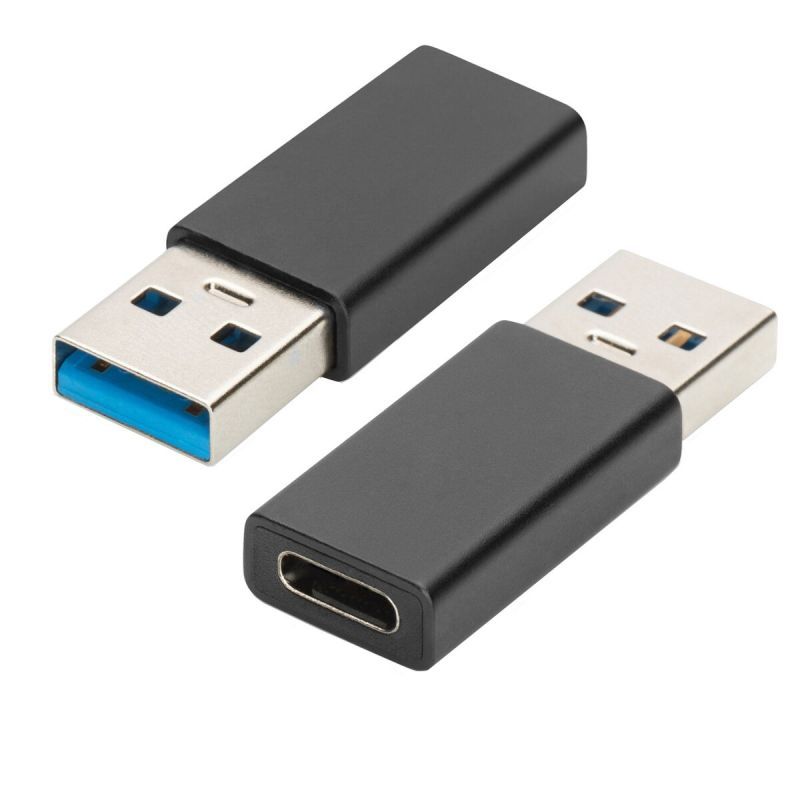 Ewent USB-A to USB-C Cable Converter, Black