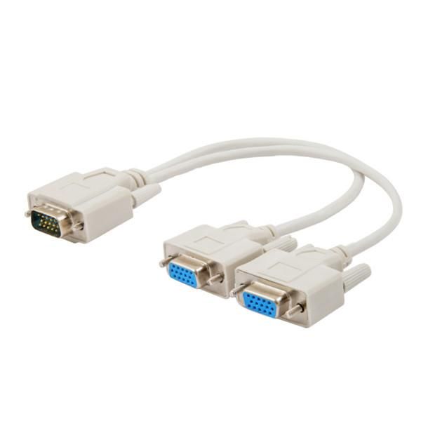 Savio VGA Adapter Cable 2xVGA White