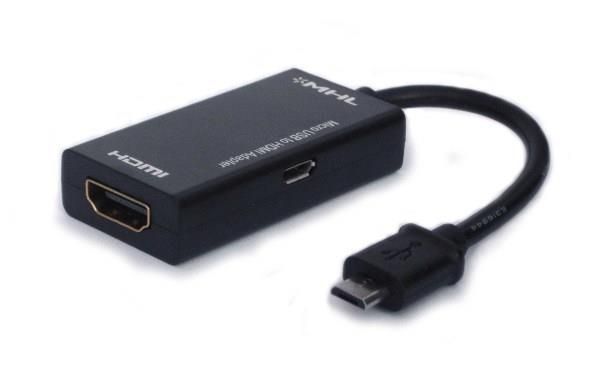 SAVIO Micro-USB to HDMI Adapter Cable 5 Pins Black