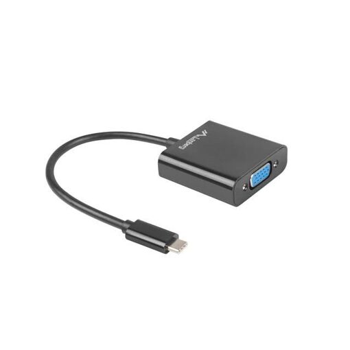 Lanberg USB-C to VGA Adapter, 15CM, Black