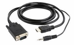 Gembird HDMI VGA Cable + 3.5mm Audio, 1.8m