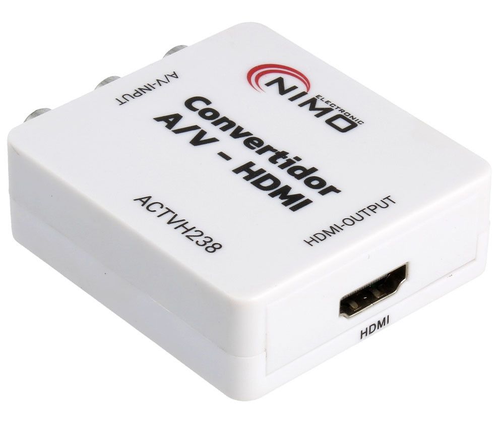 Nimo RCA to HDMI Converter (3.5mm Audio & Video, White)