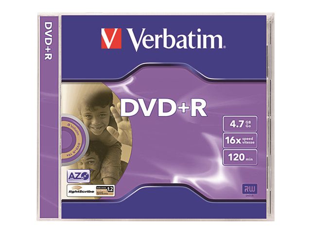 Verbatim 5x DVD+R 4.7GB 16x Silver Matte