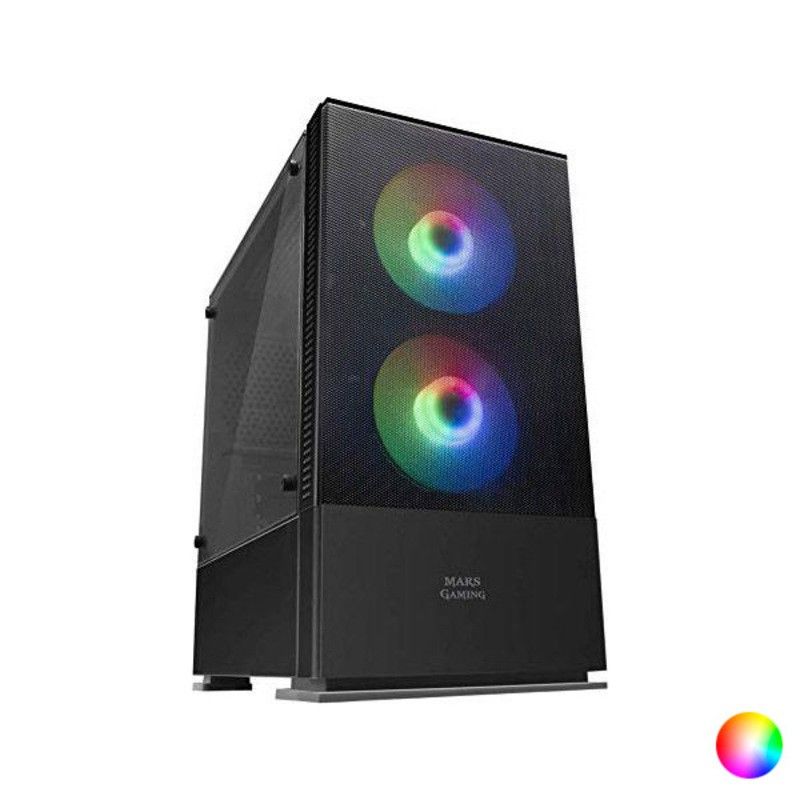 Mars Gaming MCZ RGB Mini ITX PC Case with Glass Panel - White