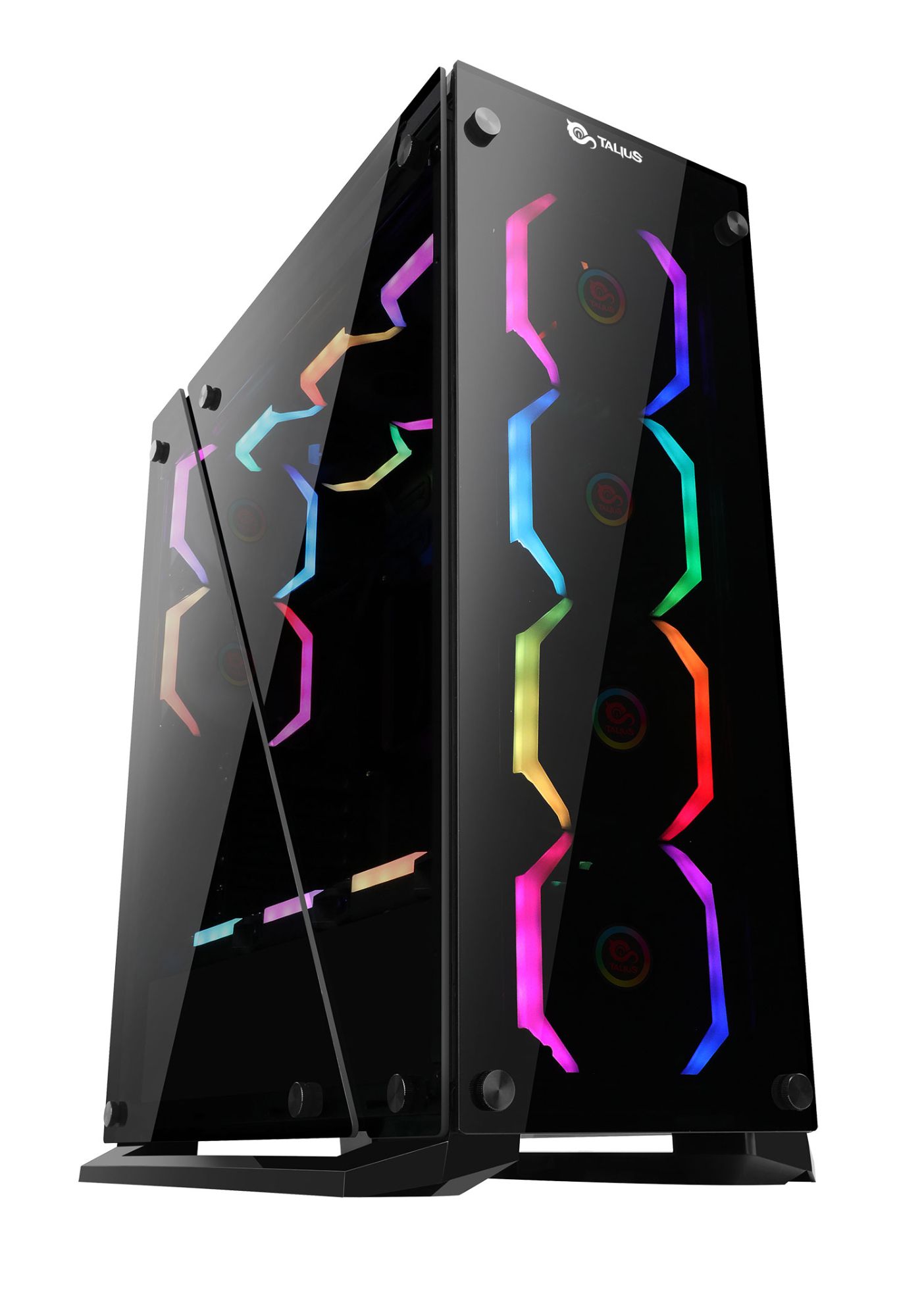 Talius ATX Gaming Case Cygnus with Tempered Glass and 4 Fans USB 3.0